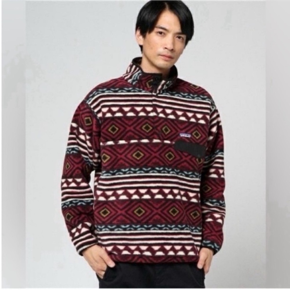 Patagonia Men's Synchilla Snap-T Pullover Saltillo: Cinder Red Size extra large